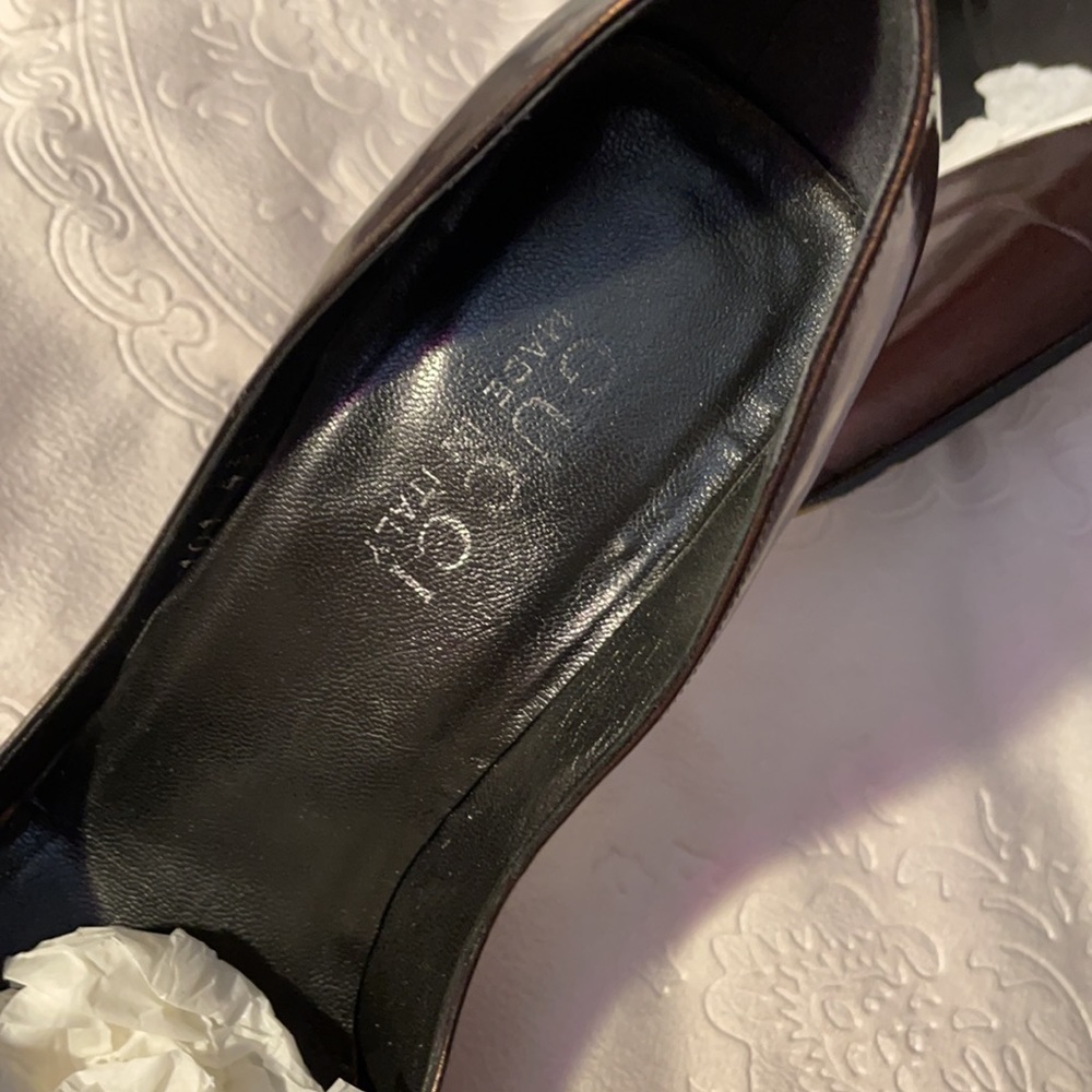 Gucci Scarpa Aperture Pelle Garn Met High Heels - Picture 6 of 16